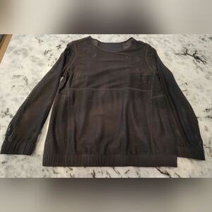 Lululemon Rare Black Mesh Long Sleeve Top